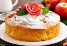 Dolce alla frutta con cioccolato