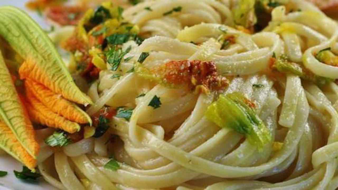 fiori di zucca con pasta