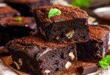 Brownies cioccolata noci e menta