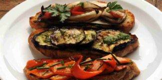 Bruschette di verdure grigliate e marinate