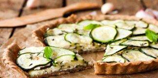 Crostata integrale con zucchine e ricotta