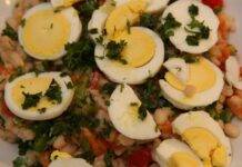 Fagioli e uova all'insalata