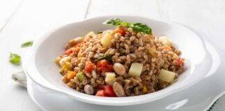 insalata farro provolone verdure ricetta FOTO ricettasprint