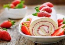 Pasta biscotto con confettura di fragole e mascarpone