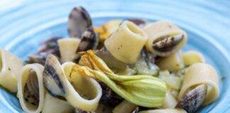 Primo di pasta con molluschi e tuberi