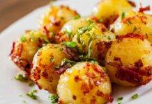 Patate gratinate alla gricia | Invitanti e facilissime da fare