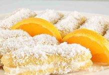 Pavesini con crema al mascarpone arancia e cocco