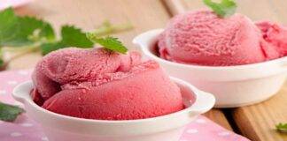 sorbetto fragole no latte ricetta FOTO ricettasprint