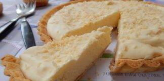 crostata cocco vaniglia e cioccolato bianco