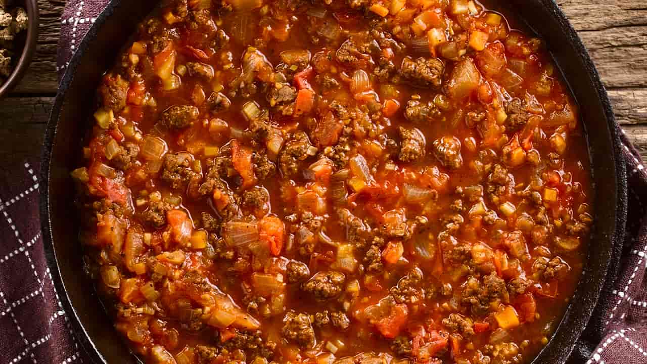 Sugo con fegatini e carne macinata