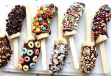 Frutta con cioccolato feddo