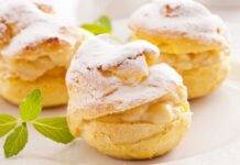 Bignè all'arancia con crema al limone
