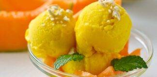 Bocconcini di gelato melone e mango