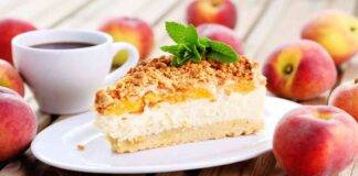 Cheesecake mascarpone e pesche