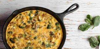 Frittata di cous cous con spinaci e pancetta