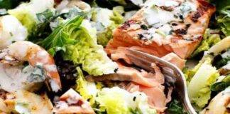 insalata yogurt salmone gamberetti FOTO ricttasprint