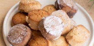 Biscotti spagnoli di pasta frolla alti