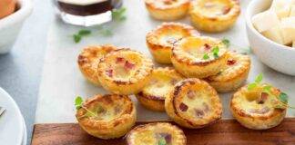 Mini cestini di sfoglia alla carbonara