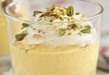 Mousse al mango con panna e pistacchio | golosissima ed irresistibile Mousse al mango con panna e pistacchio