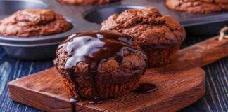 Muffin al cacao con banana vaniglia senza burro