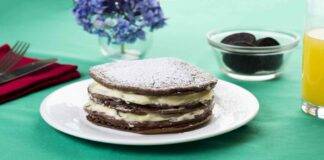 Pancake oreo con crema al latte