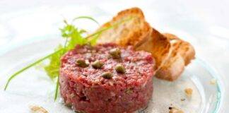 tartare bue sbriciolata capperi ricetta FOTO ricettasprint