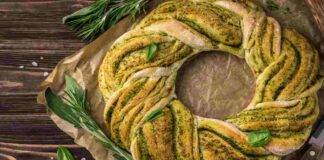 Treccia ciambella al pesto di erbe aromatiche