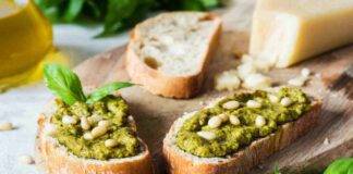 bruschetta pesto pistacchio ricetta FOTO ricettasprint