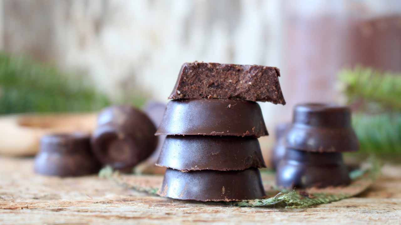 Cioccolatini con scorza di arancia senza cottura