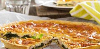 Crostata salata con guanciale e cime di rapa