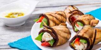 Involtini di melanzane arrostiti