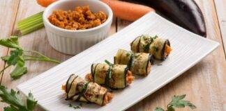 Involtini di melanzane grigliate