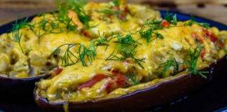 Ortaggi farciti con prosciutto e formaggio
