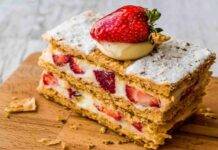 Millefoglie alle fragole con crema al latte