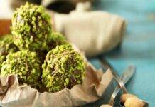 Rocher al pistacchio nocciole e cioccolato