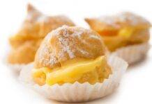 Pasticcini farciti con crema al limoncello