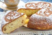 Torta con gocce di cioccolato