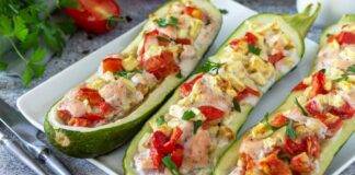 Zucchine ripiene di salmone