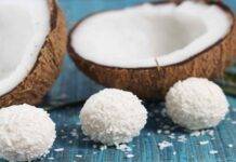 Bocconcini di cocco con cuore al caramello