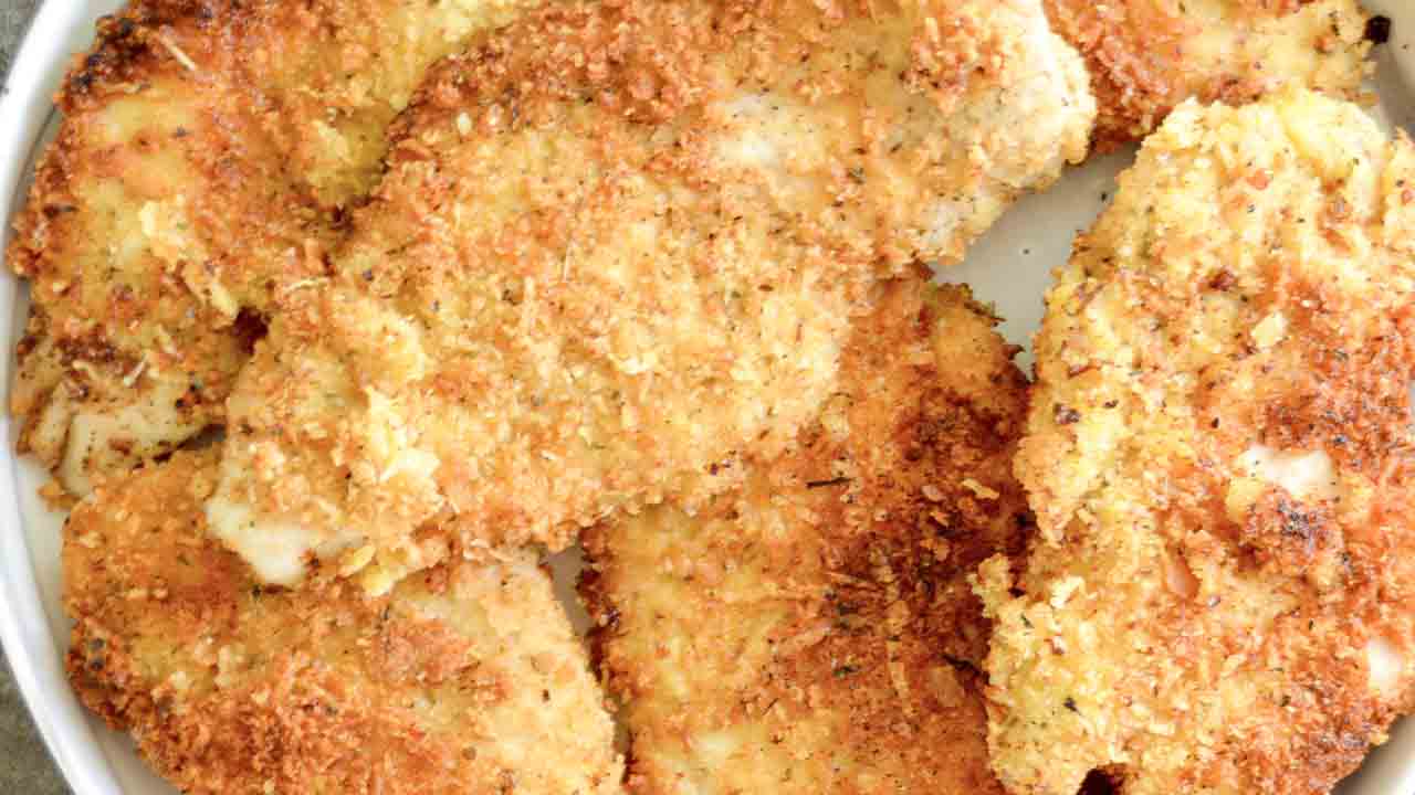 Petto di pollo impanato senza frittura