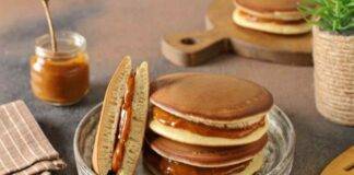 Dorayaki a vaniglia con burro di arachidi