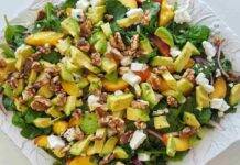 insalata avocado noci feta ricetta FOTO ricettasprint