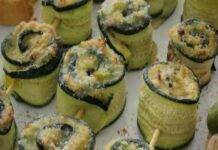 Involtini di zucchine filanti | Il contorno dai sapori semplici Zucchine farcite