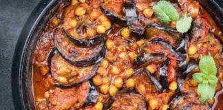Piatto unico di legumi e ortaggi con spezie