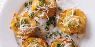 antipasto di tubero con pesce e formaggio