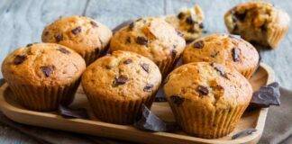 Muffin con gocce cioccolato