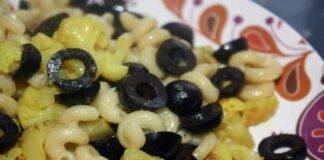 Pasta con cavolfiore alle olive nere