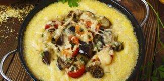 Polenta filante con melanzane a funghetto ricettasprint