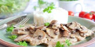 Scaloppine con philadelphia e funghi