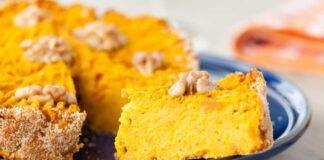 Torta di zucca e noci